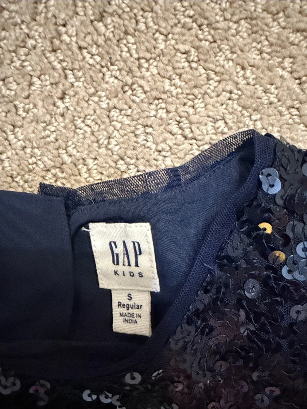 GAP Kids Navy Sequin Shift Dress